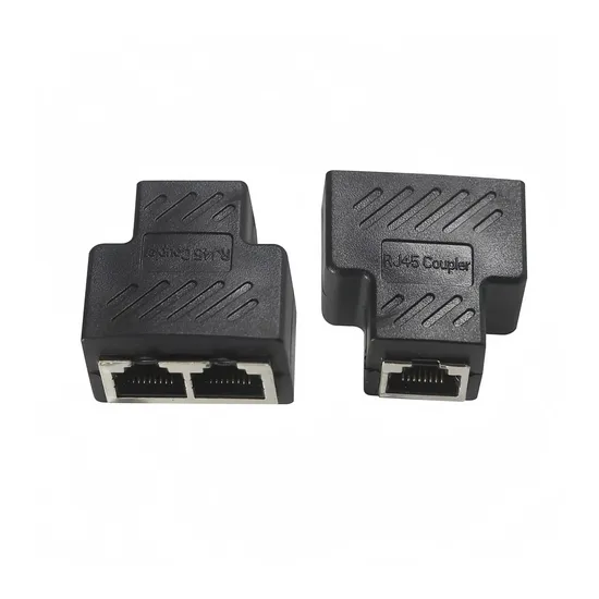 RJ45 Splitter 1 to 2 Ethernet Coupler Cat5 Cat6 Keystone Socket LAN Adapter