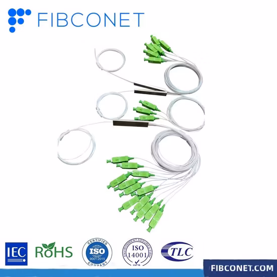 FTTH Mini Steel Tube/Plugin/Module/Lgx/ABS Cassette Type Fiber Optic Coupler Fbt PLC Splitter
