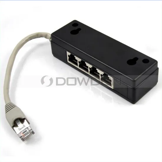 4 Ports RJ45 Adapter Cable Ethernet Coupler 8p8c 1 Male to 4 Female Network Splitter 