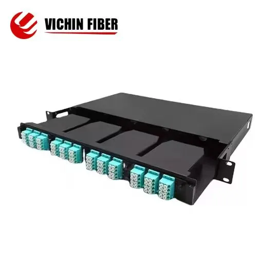 FTTH Data Center High Density MPO MTP Patch Panel 24 Fiber MPO/MTP LC Cassette 